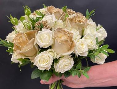 Свадебный букет из роз «Солнечный рассвет 2»